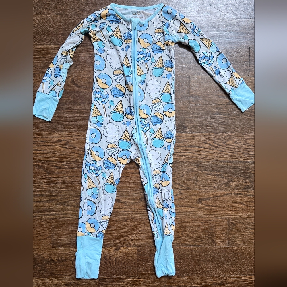 Little Sleepies Blue and Cream Kids Pajamas